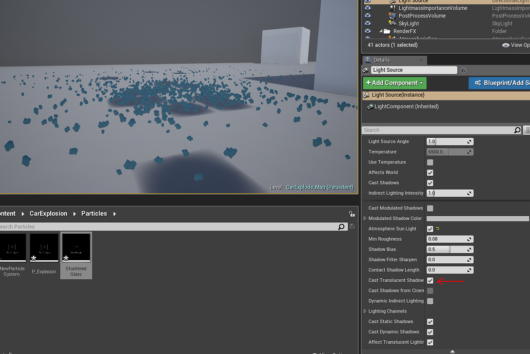 UE4 GPU particles not casting shadows Real Time VFX
