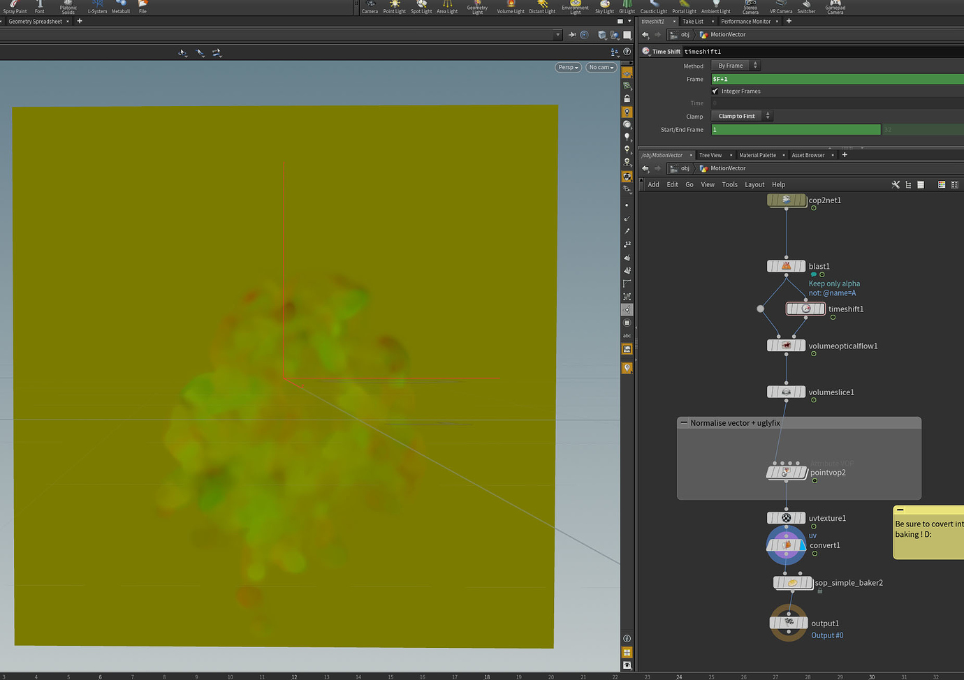 2D Motion vector from Houdini? Real Time VFX