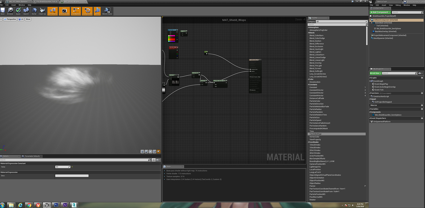 2 Sided Fresnel on Meshes - UE4 - Real Time VFX