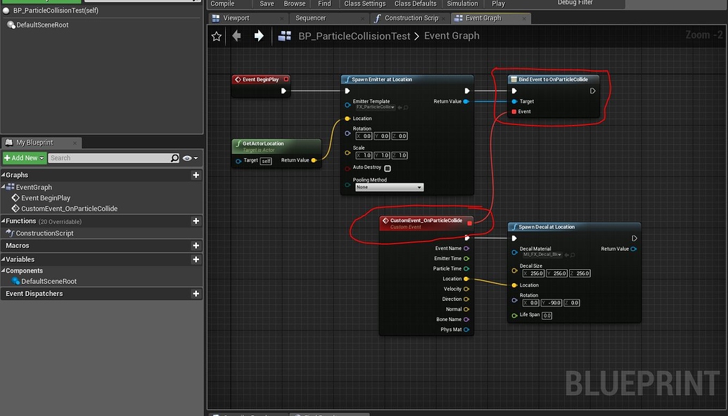 UE4 - Spawning Decals at Particle Collision Locations? - Real Time VFX