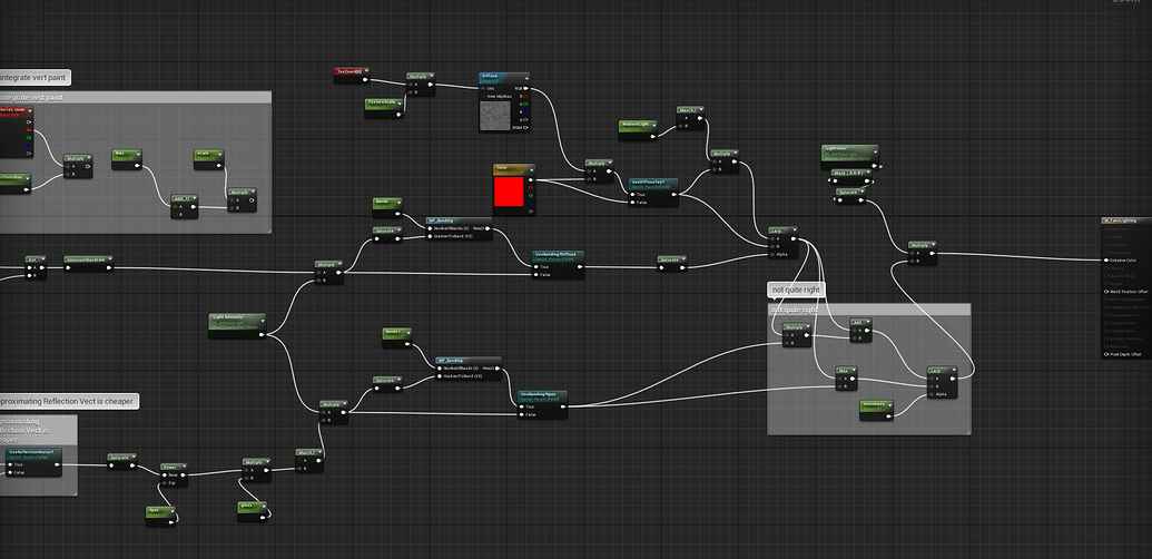 UE4. Adding specular highlights to "fake" light calculated inside