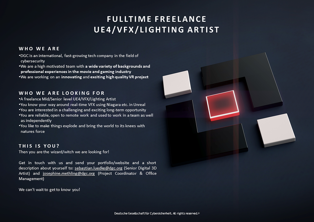 Fulltime freelance ue4/vfx/lighting artist Real Time VFX