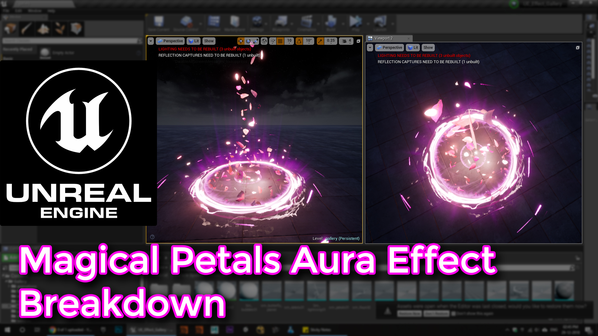 Unreal Engine Magical Petals Aura Effect Breakdown Real Time Vfx